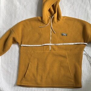 L.L. Bean Mustard Teddy Jacket with Hood